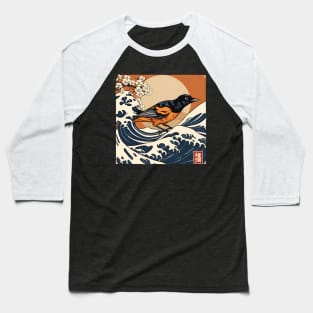 Vintage Baltimore Orioles - Oriole Bird in Great Wave Orchard Oriole Bird Baseball T-Shirt